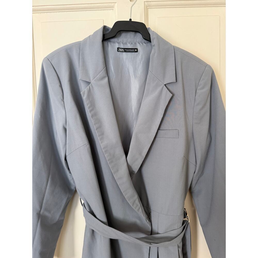 Zara Box Pleat Blazer Dress with Belt – Blue Gray – Size XL | Ref. 8664/338 - Picture 8 of 8